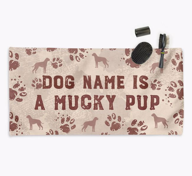 'Mucky Pup' Personalised Towel for your {breedCommonName}